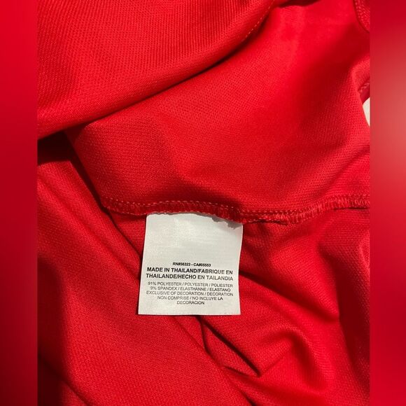nike Golf Dri fit polo Red Performance Casual Medium Thickness Mens L - Picture 5 of 5